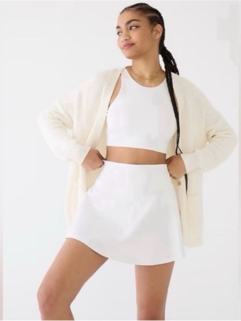 J. Crew White Mini A-Line Skort
